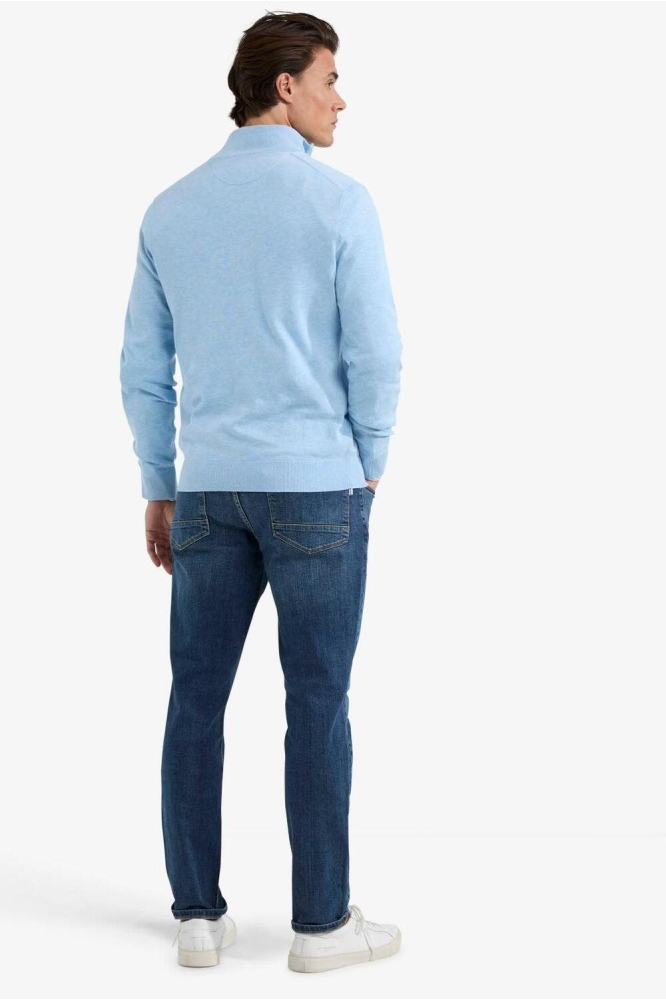ZIP MOCK SWEATER MM251 1204 01 2001 LIGHT BLUE